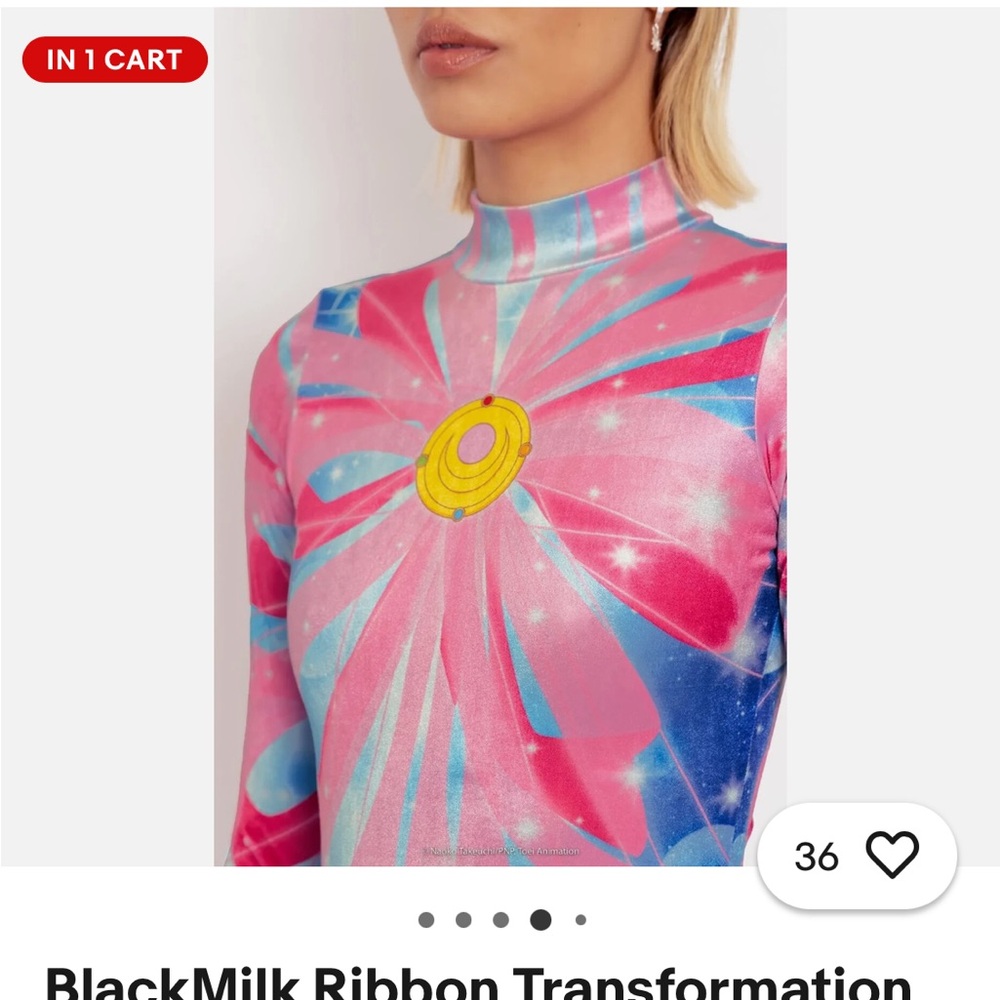 Sailor Moon Blackmilk Pink and Blue Swirl Bodysuit - Picture 4 of 6